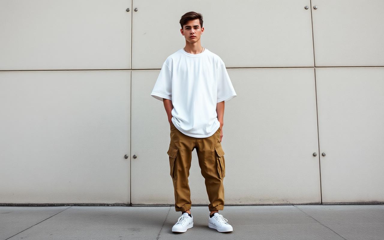 Look streetwear com camiseta oversized